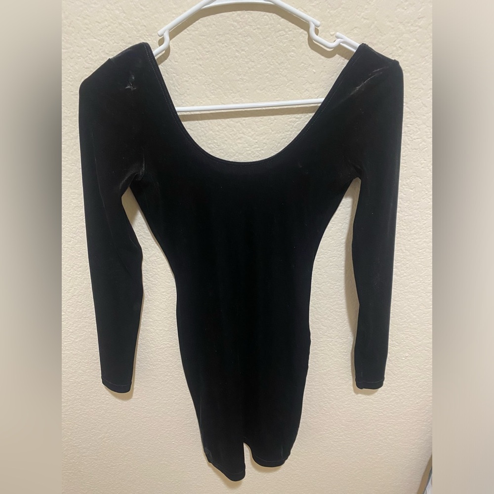 Black velvet dress